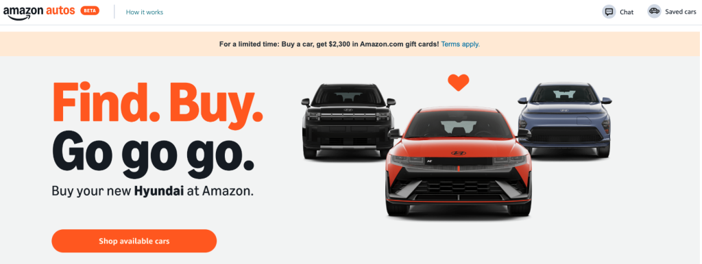 Amazon Autos Introduces Online Sales of Used, Certified Pre-Owned Vehicles